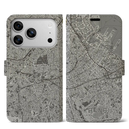 【関内（神奈川県）】地図柄iPhoneケース（手帳タイプ）