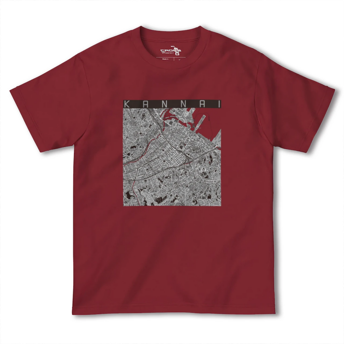 【関内（神奈川県）】地図柄ヘビーウェイトTシャツ