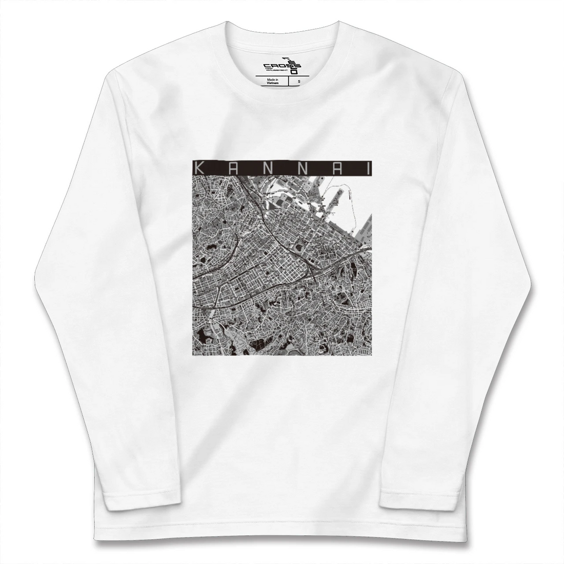 【関内(神奈川県)】地図柄ロングスリーブTシャツ