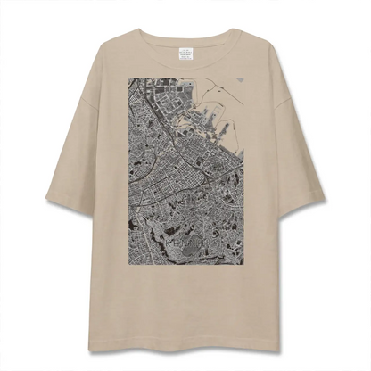 【関内（神奈川県）】地図柄ビッグシルエットTシャツ