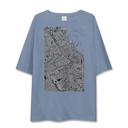 【関内（神奈川県）】地図柄ビッグシルエットTシャツ