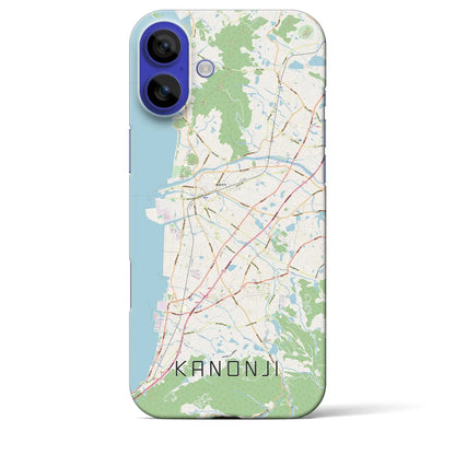 【観音寺（香川県）】地図柄iPhoneケース（バックカバータイプ）ナチュラル・iPhone 16 Pro Max 用