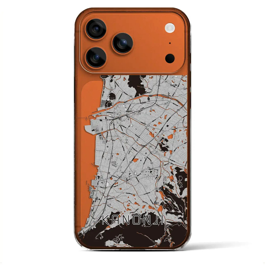 【観音寺(香川県)】地図柄iPhoneケース(クリアタイプ)