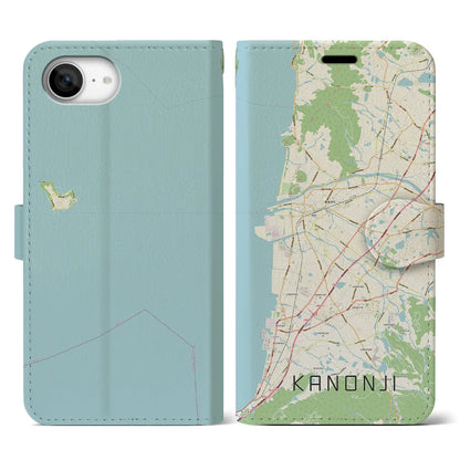 【観音寺（香川県）】地図柄iPhoneケース（手帳タイプ）