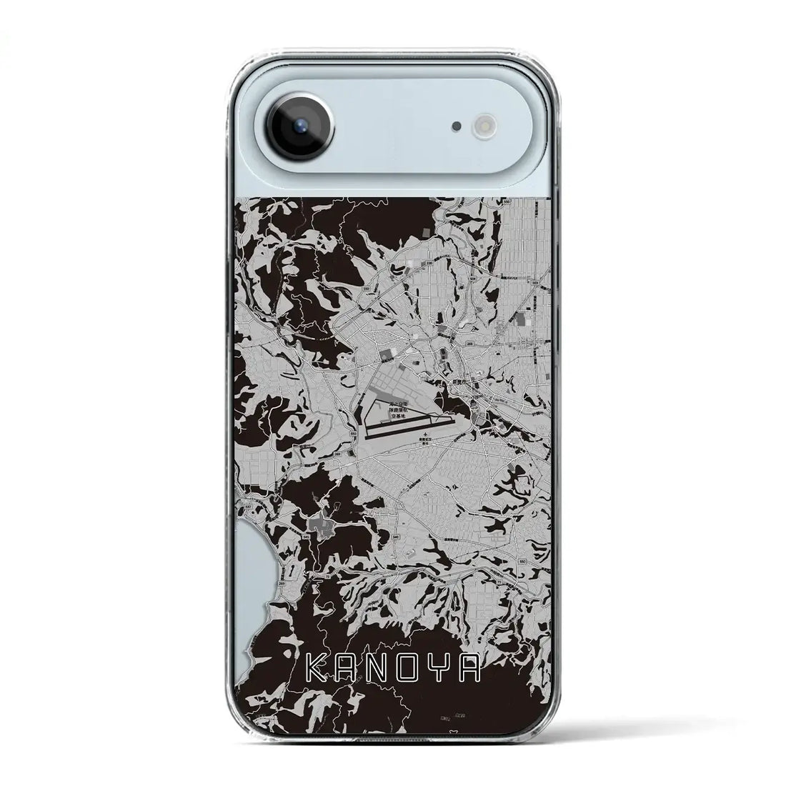 【鹿屋(鹿児島県)】地図柄iPhoneケース(クリアタイプ)モノトーン・iPhone 17 Pro Max 用