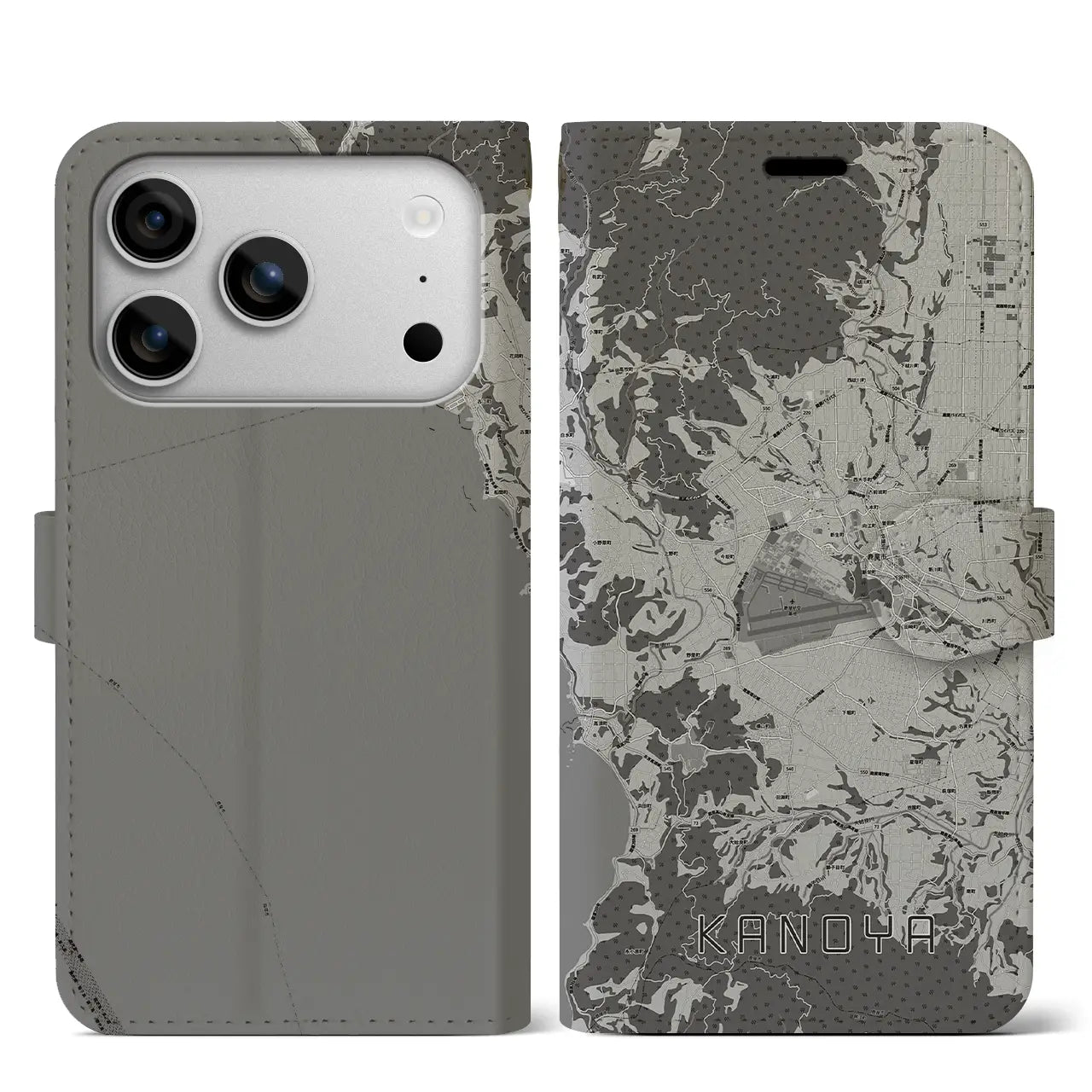 【鹿屋（鹿児島県）】地図柄iPhoneケース（手帳タイプ）