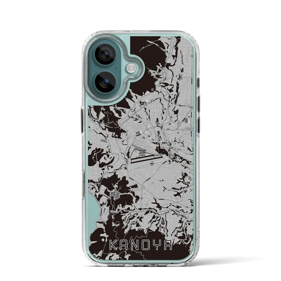 【鹿屋(鹿児島県)】地図柄iPhoneケース(MagSafeタイプ)モノトーン・iPhone 16 Pro 用