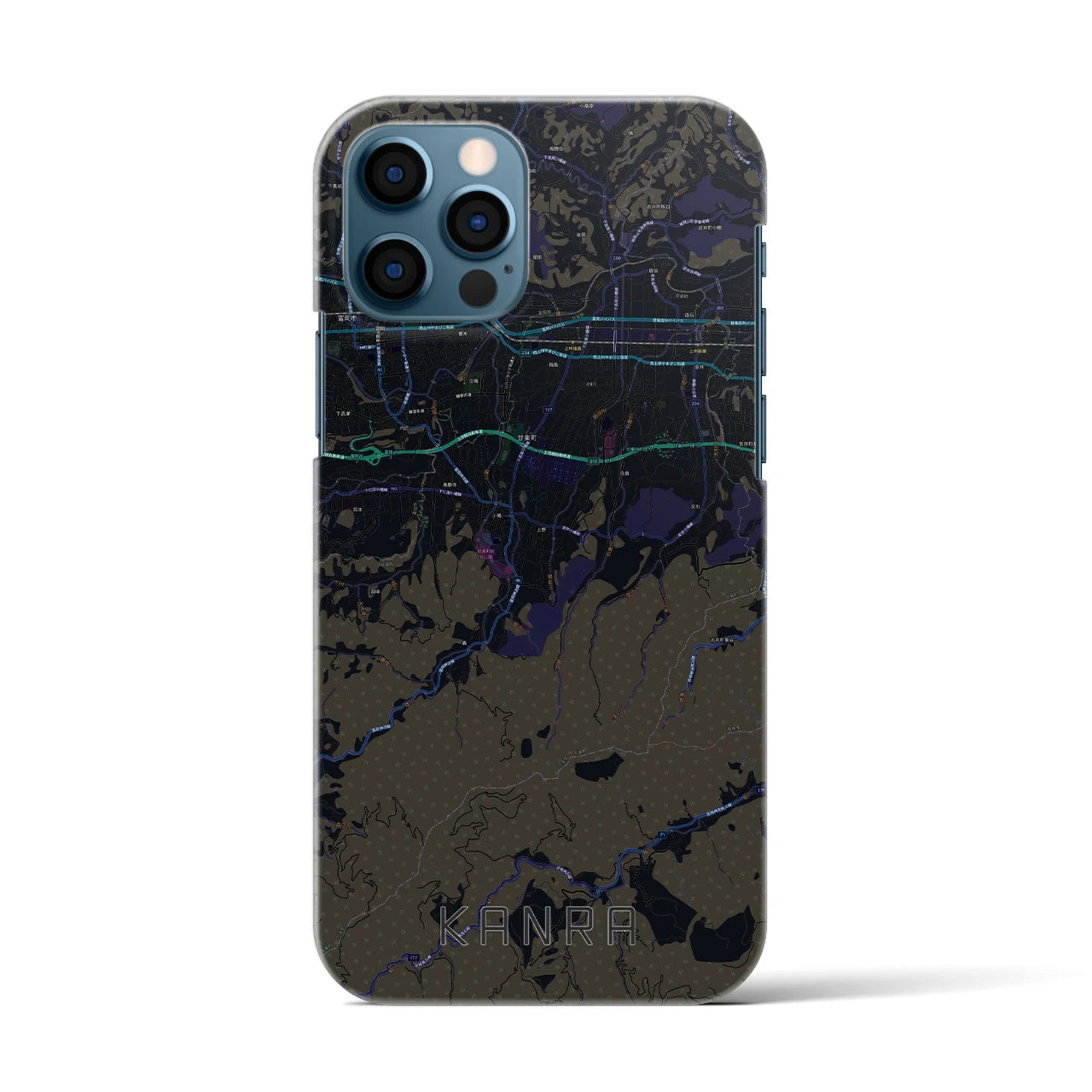 【甘楽（群馬県）】地図柄iPhoneケース（バックカバータイプ）