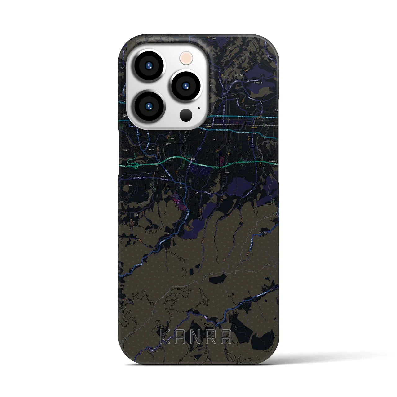 【甘楽（群馬県）】地図柄iPhoneケース（バックカバータイプ）