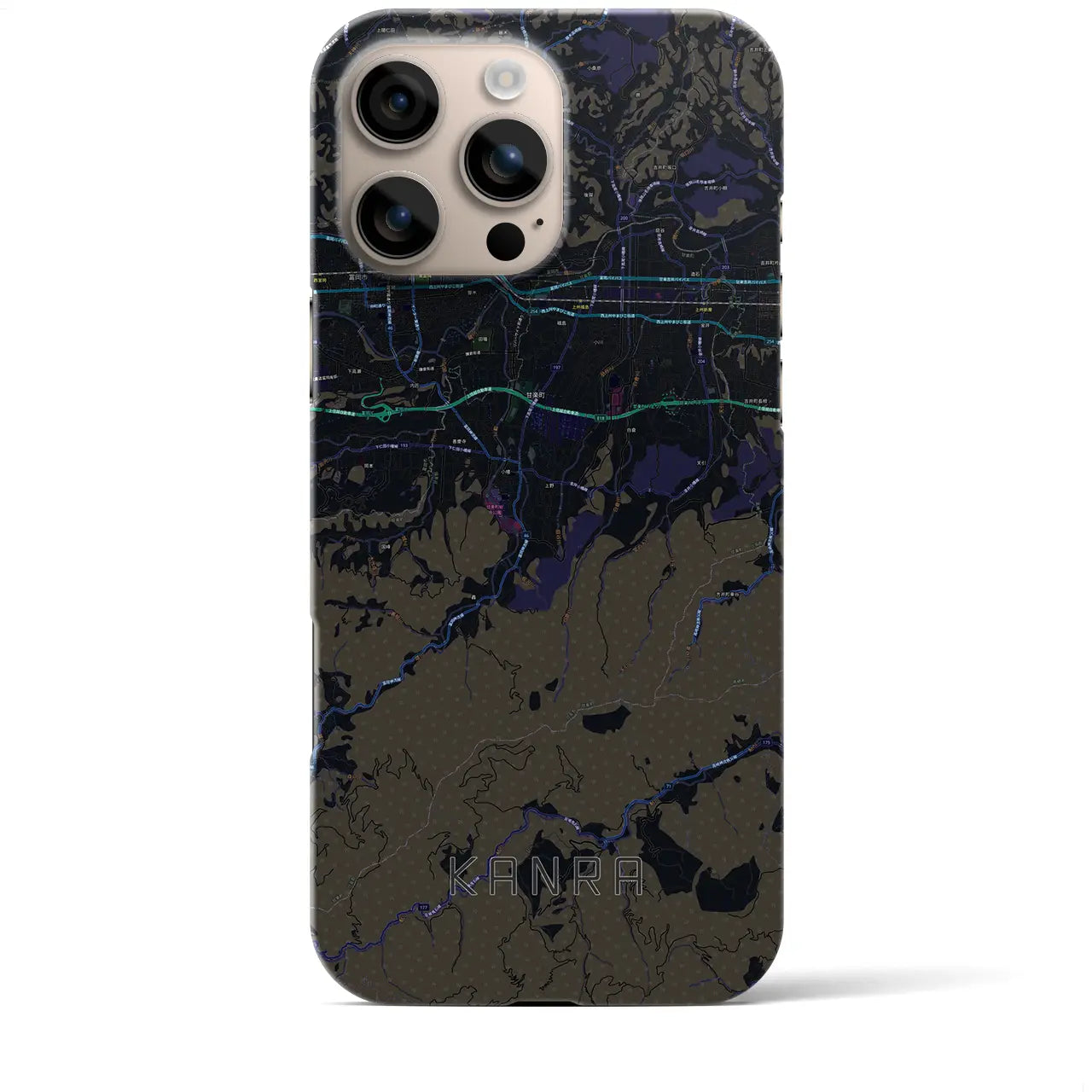 【甘楽（群馬県）】地図柄iPhoneケース（バックカバータイプ）