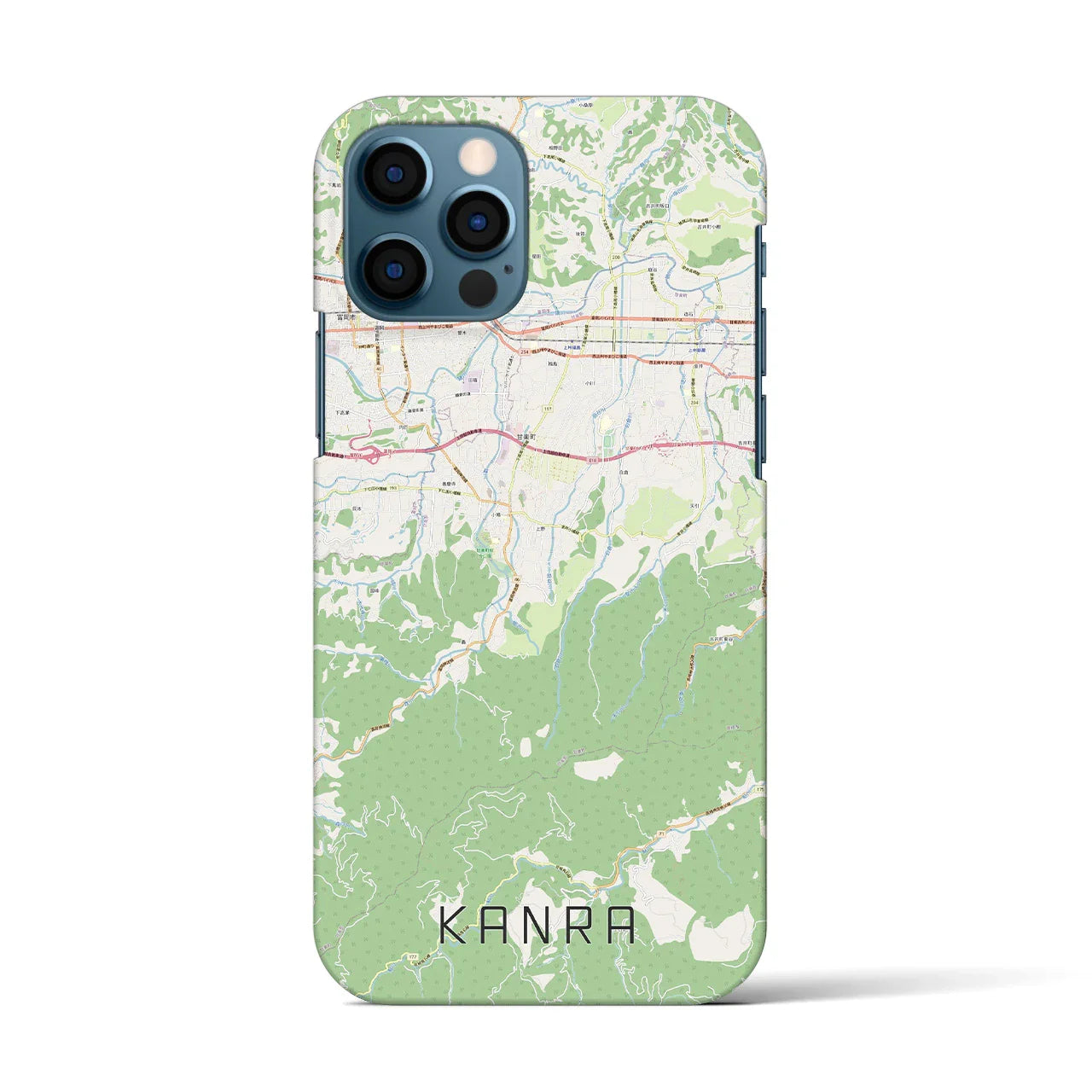 【甘楽（群馬県）】地図柄iPhoneケース（バックカバータイプ）
