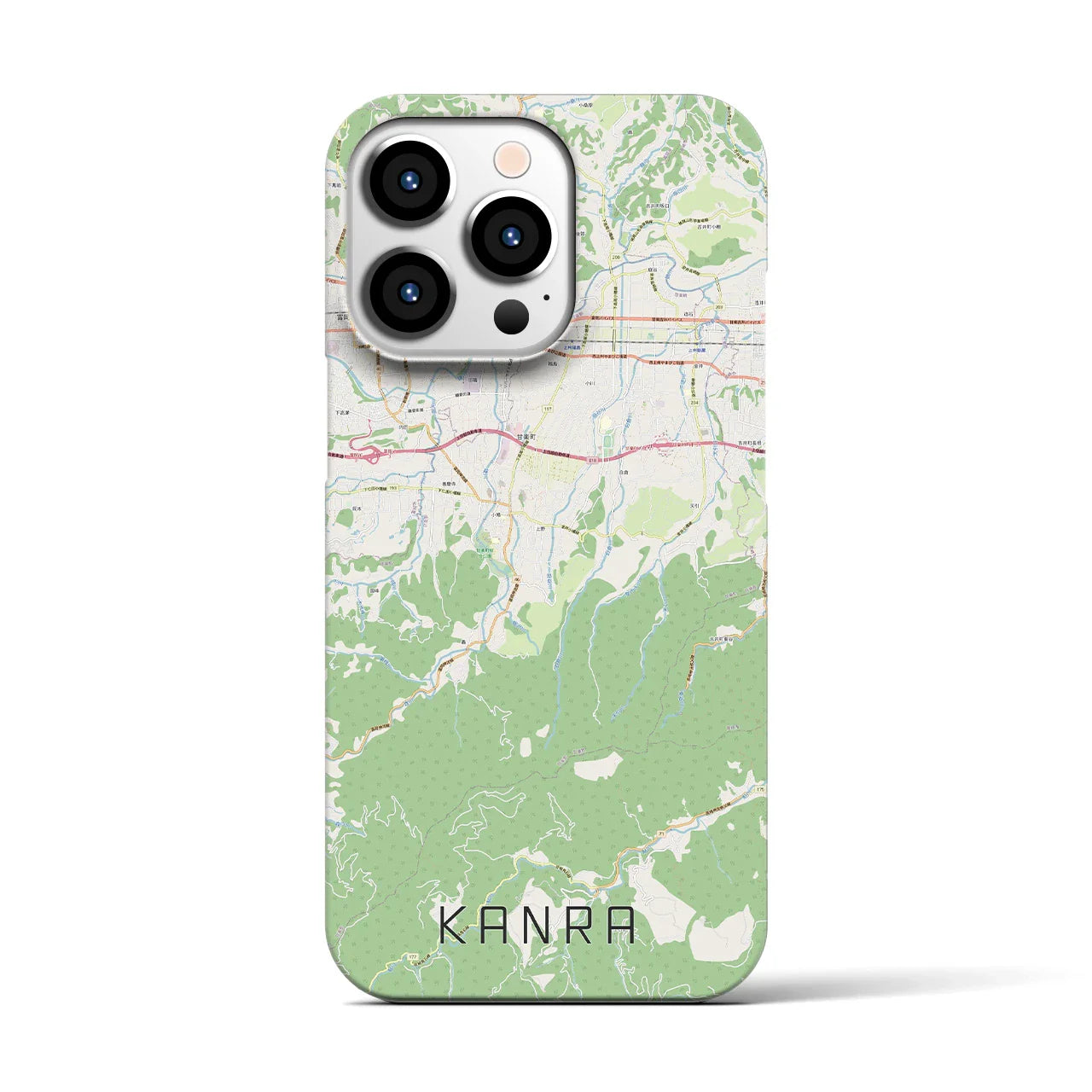 【甘楽（群馬県）】地図柄iPhoneケース（バックカバータイプ）