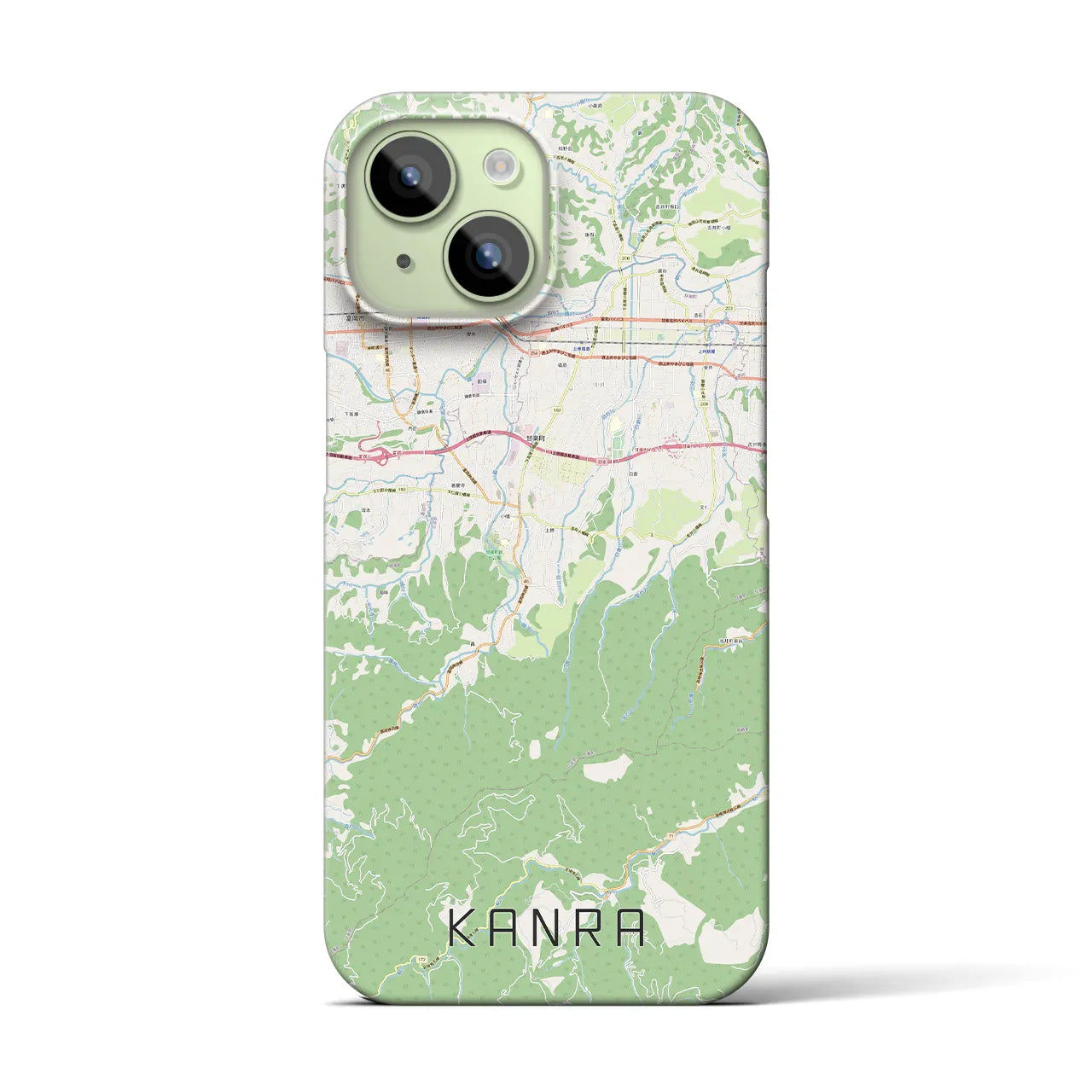 【甘楽（群馬県）】地図柄iPhoneケース（バックカバータイプ）