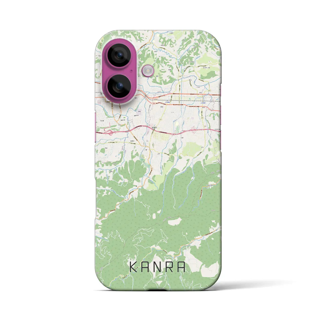 【甘楽（群馬県）】地図柄iPhoneケース（バックカバータイプ）