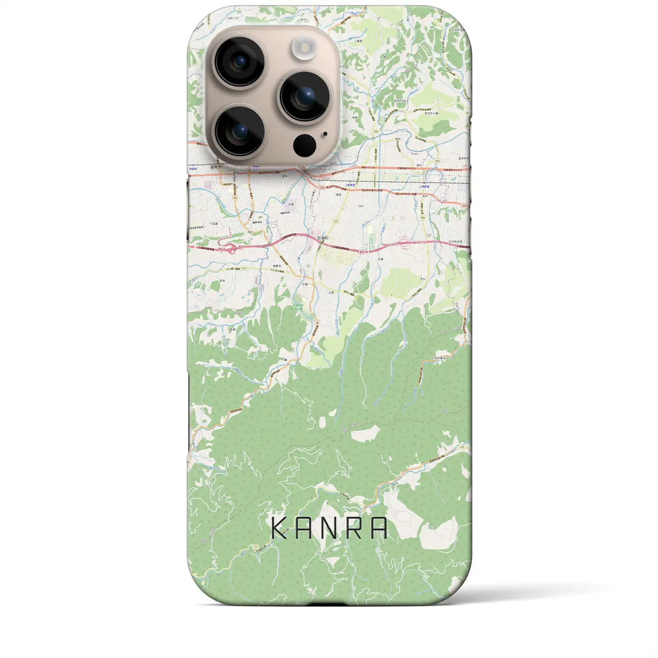 【甘楽（群馬県）】地図柄iPhoneケース（バックカバータイプ）