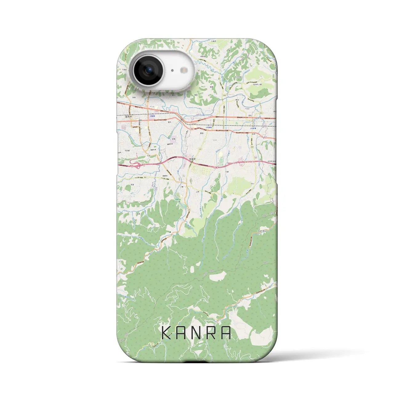 【甘楽（群馬県）】地図柄iPhoneケース（バックカバータイプ）