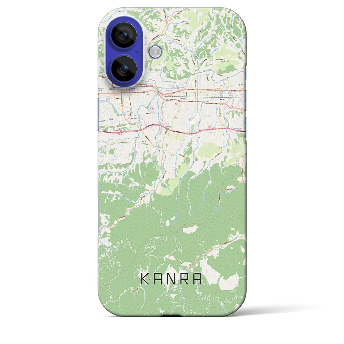 【甘楽(群馬県)】地図柄iPhoneケース(バックカバータイプ)ナチュラル・iPhone 16 Pro Max 用