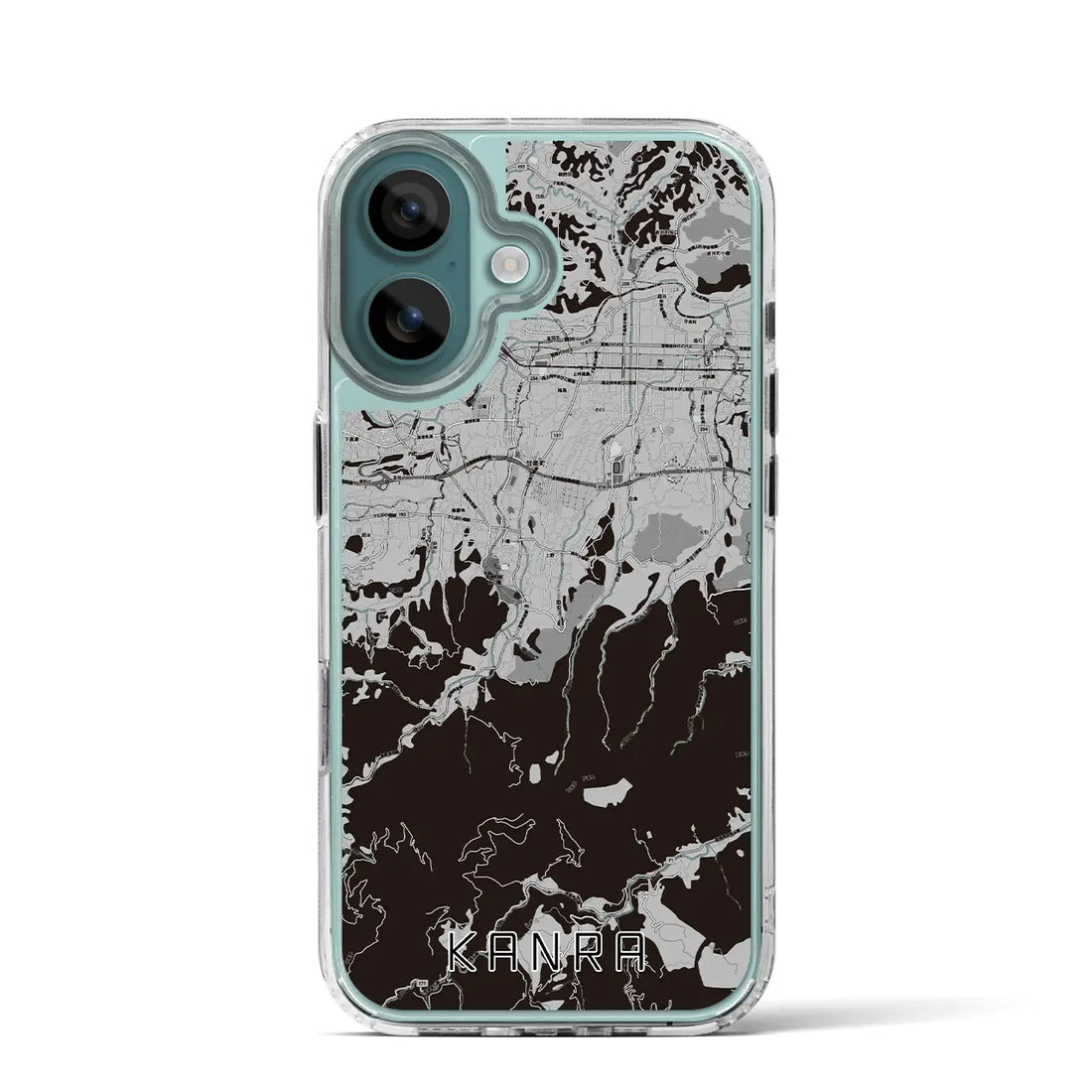 【甘楽（群馬県）】地図柄iPhoneケース（MagSafeタイプ）モノトーン・iPhone 16 Pro 用