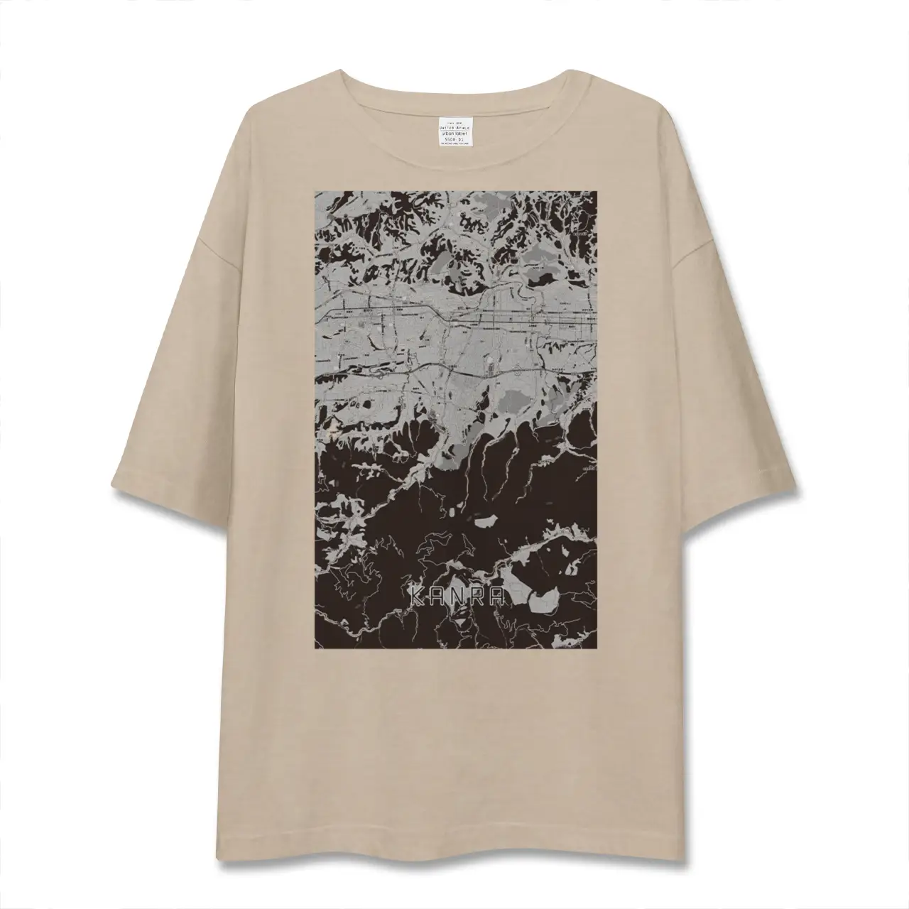 【甘楽（群馬県）】地図柄ビッグシルエットTシャツ