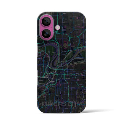 【カンザスシティ（アメリカ）】地図柄iPhoneケース（バックカバータイプ）