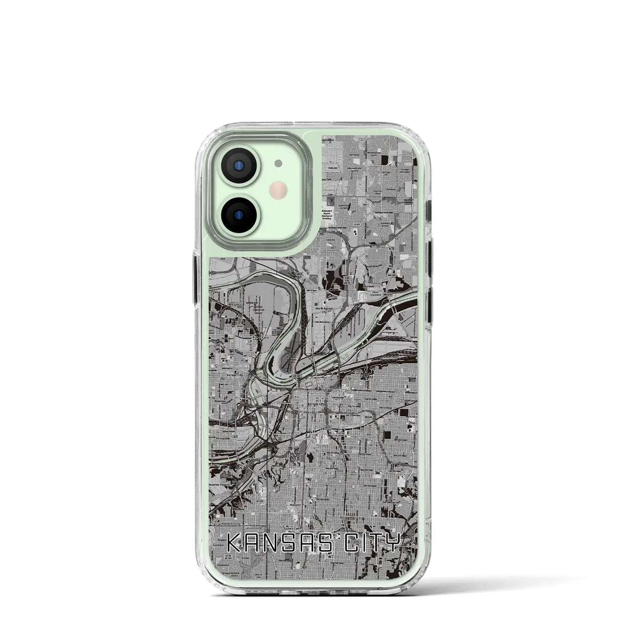 【カンザスシティ（アメリカ）】地図柄iPhoneケース（MagSafeタイプ）
