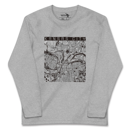 【カンザスシティ（アメリカ）】地図柄ロングスリーブTシャツ