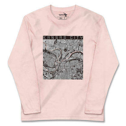 【カンザスシティ（アメリカ）】地図柄ロングスリーブTシャツ