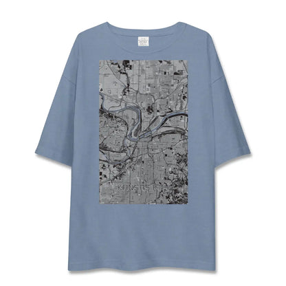 【カンザスシティ（アメリカ）】地図柄ビッグシルエットTシャツ
