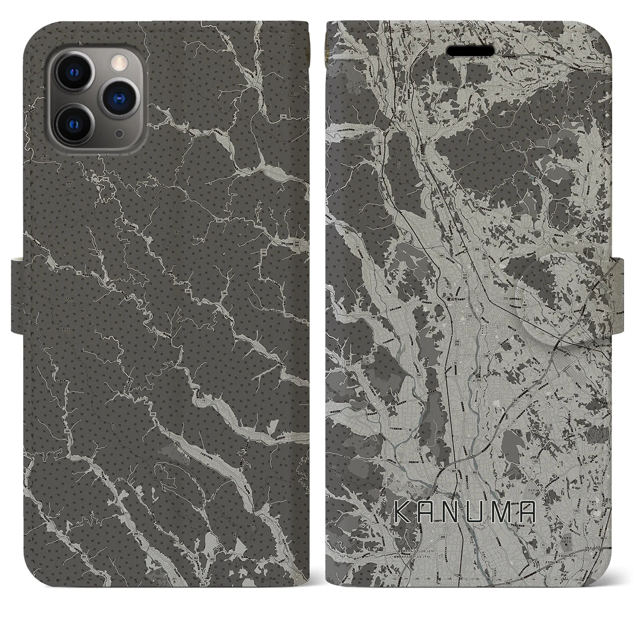 【鹿沼（栃木県）】地図柄iPhoneケース（手帳タイプ）