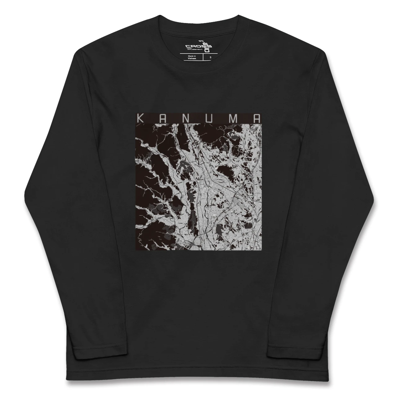 【鹿沼（栃木県）】地図柄ロングスリーブTシャツ