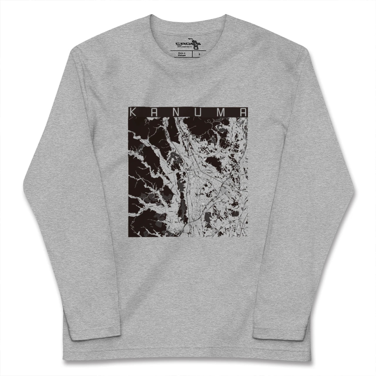 【鹿沼（栃木県）】地図柄ロングスリーブTシャツ