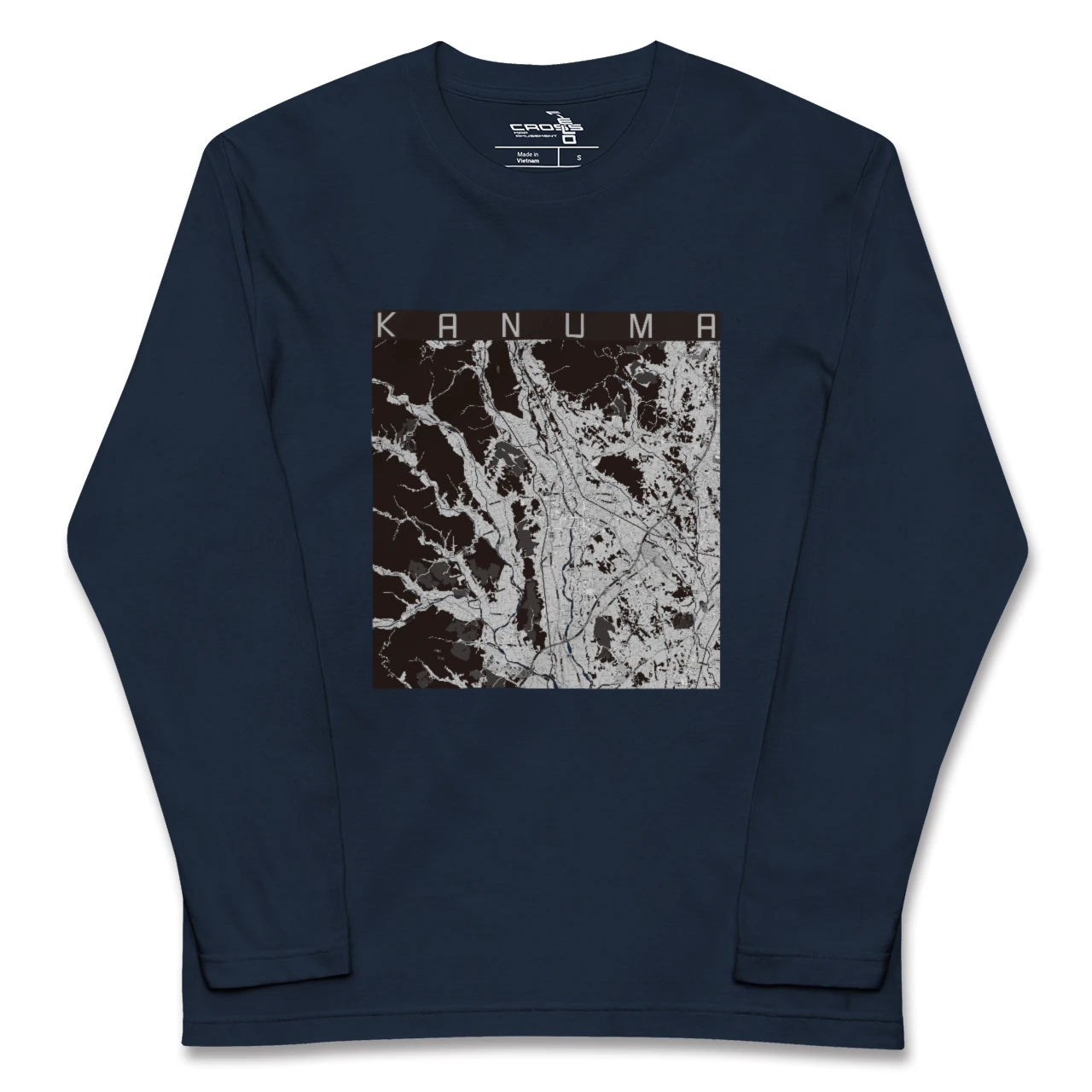 【鹿沼（栃木県）】地図柄ロングスリーブTシャツ