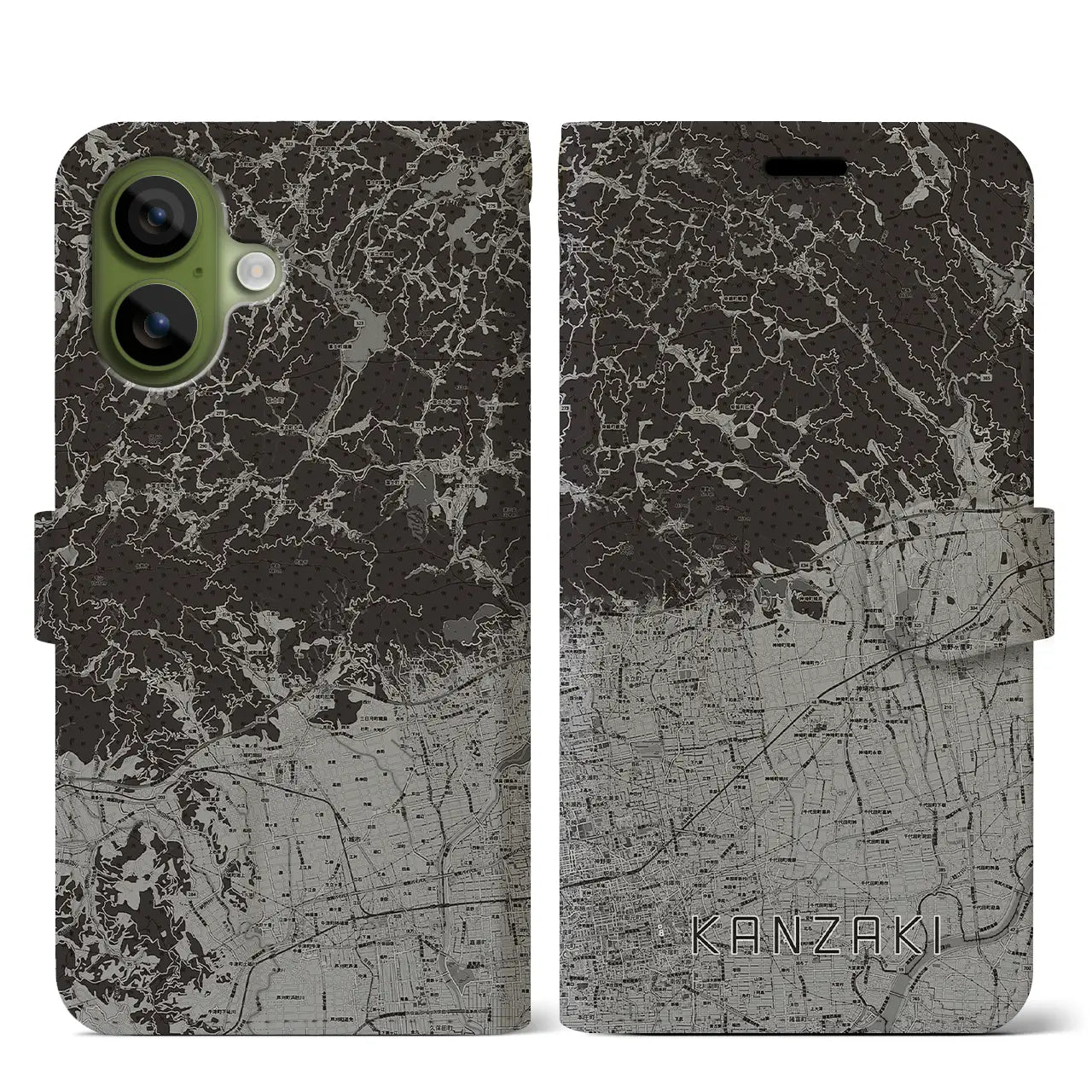 【神埼（佐賀県）】地図柄iPhoneケース（手帳タイプ）