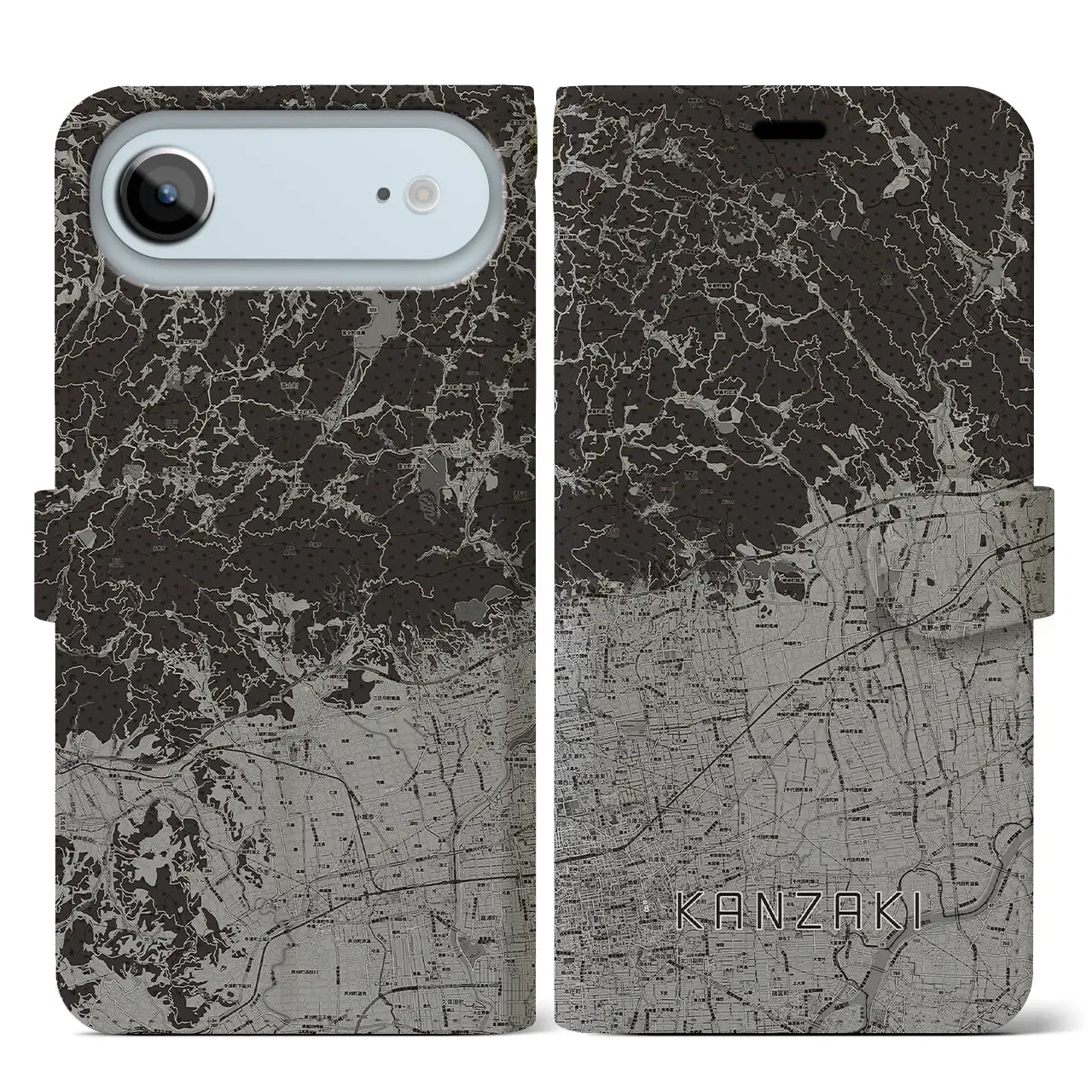 【神埼（佐賀県）】地図柄iPhoneケース（手帳タイプ）