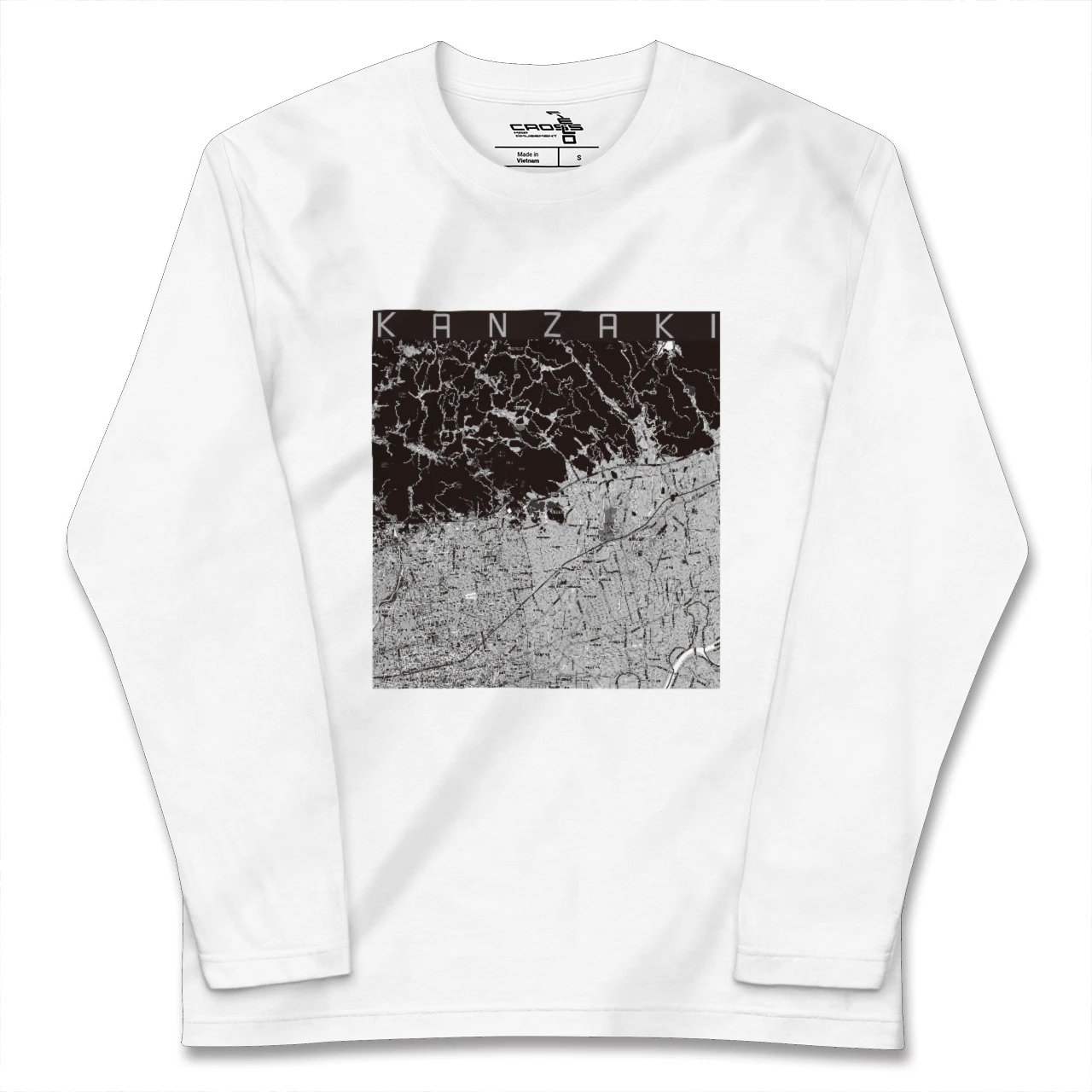 【神埼（佐賀県）】地図柄ロングスリーブTシャツ