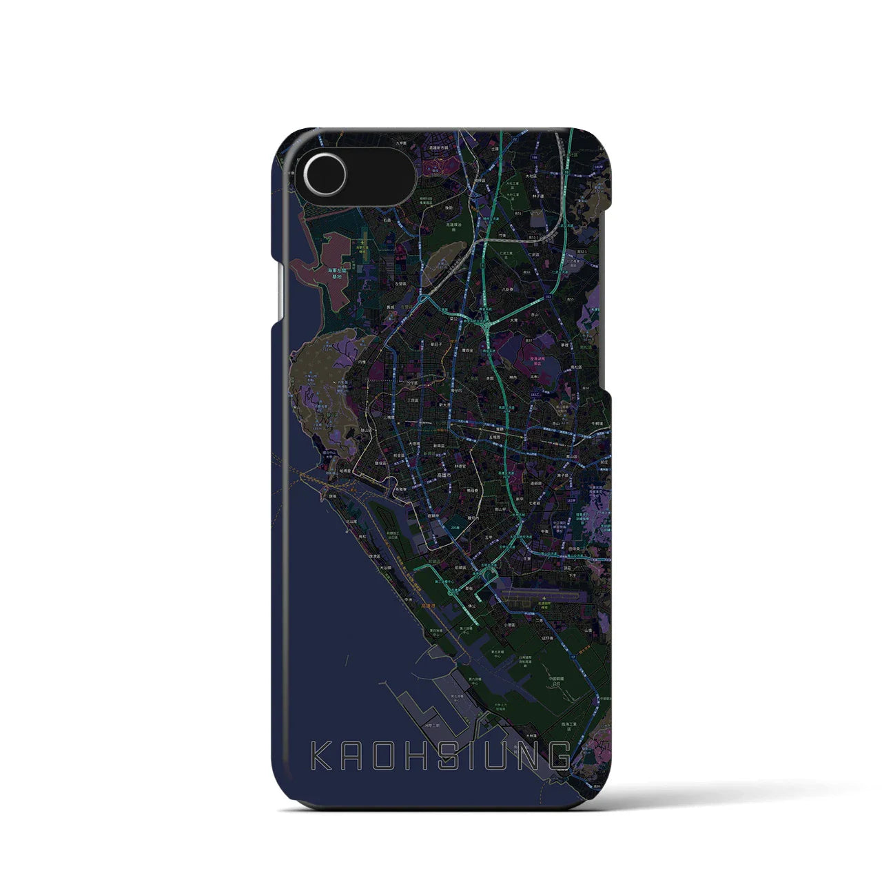 【高雄（台湾）】地図柄iPhoneケース（バックカバータイプ）