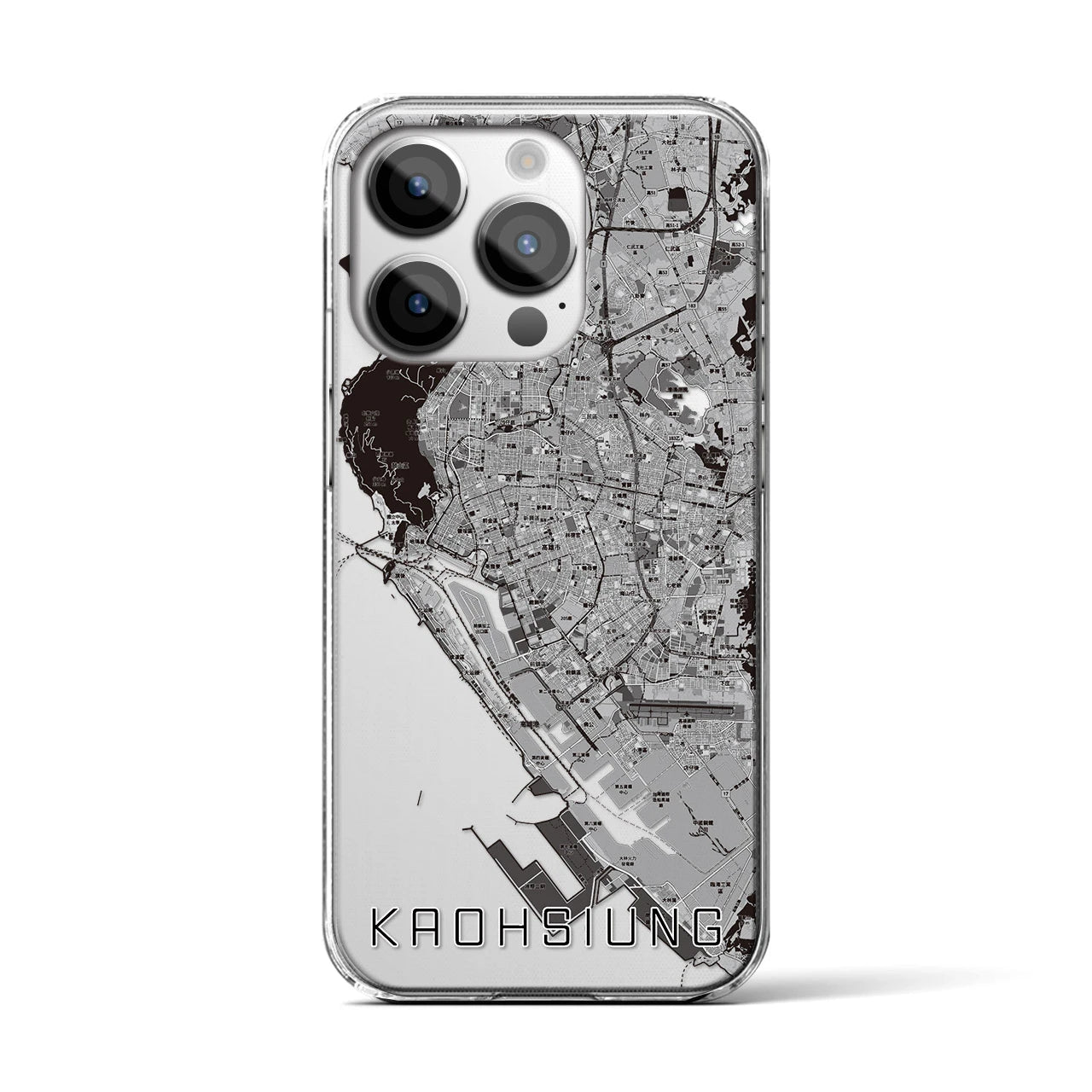 【高雄（台湾）】地図柄iPhoneケース（クリアタイプ）