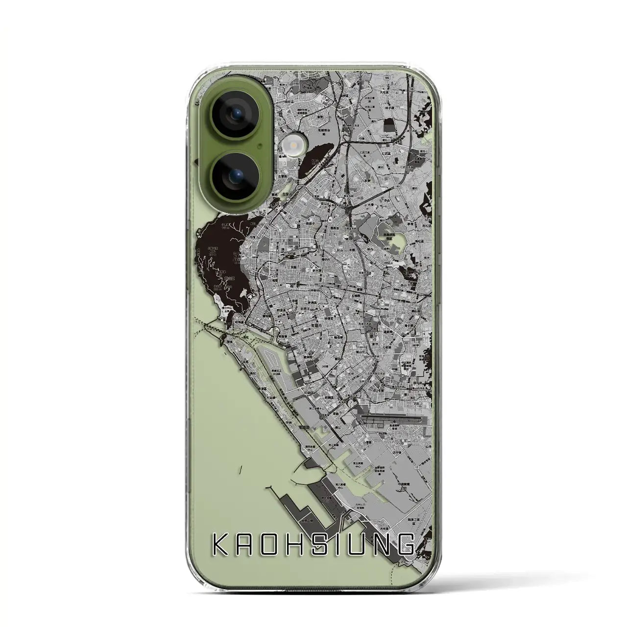 【高雄（台湾）】地図柄iPhoneケース（クリアタイプ）