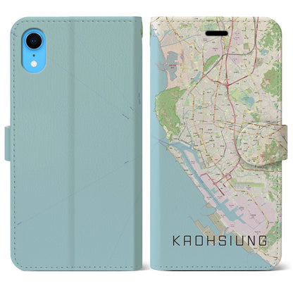 【高雄（台湾）】地図柄iPhoneケース（手帳タイプ）ナチュラル・iPhone XR 用