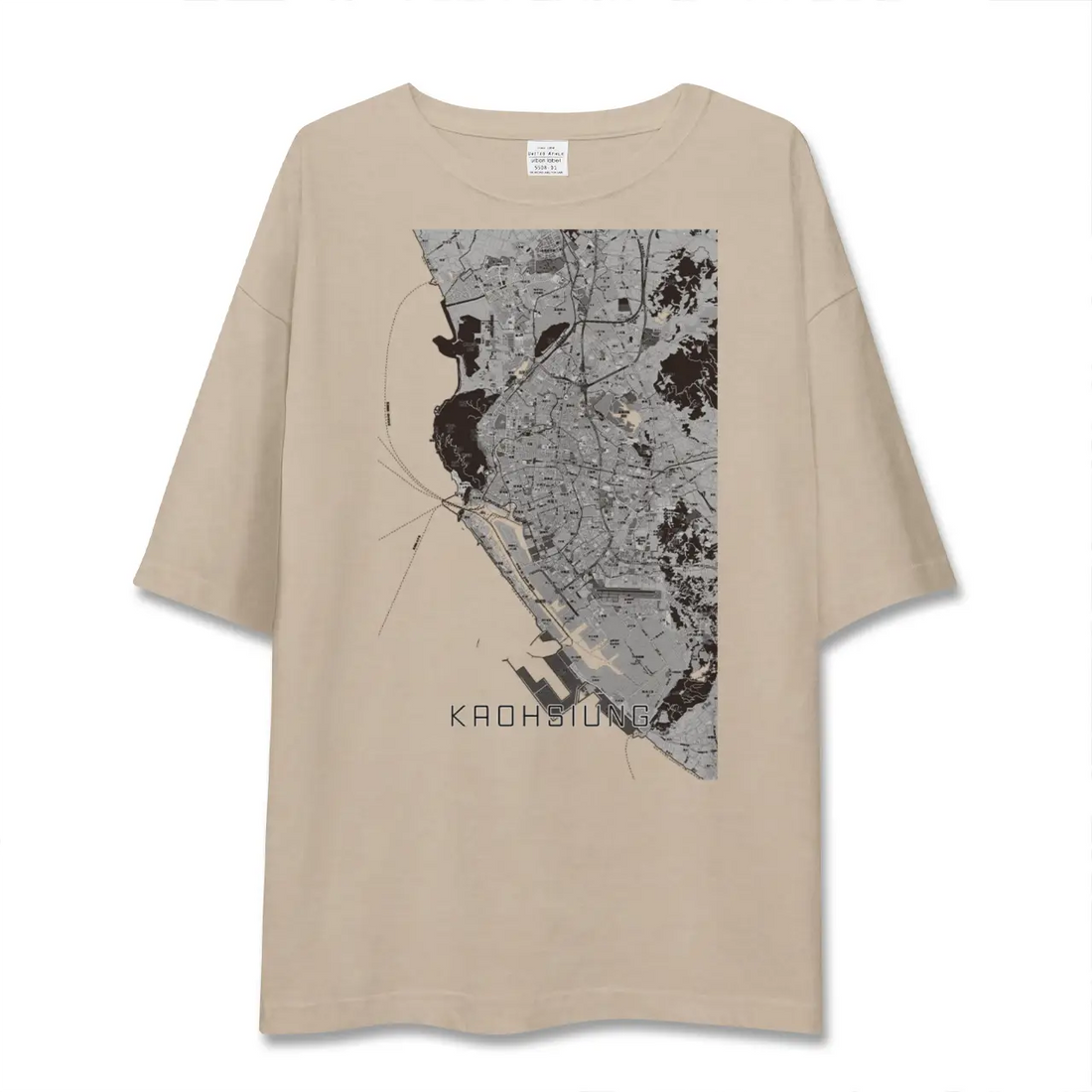 【高雄（台湾）】地図柄ビッグシルエットTシャツ