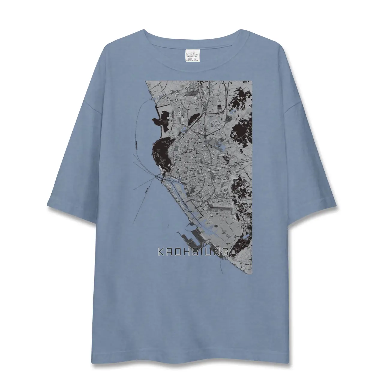 【高雄（台湾）】地図柄ビッグシルエットTシャツ