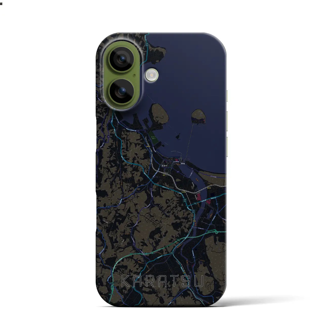 【唐津（佐賀県）】地図柄iPhoneケース（バックカバータイプ）