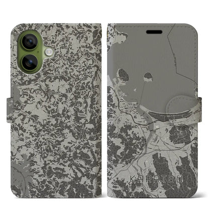 【唐津（佐賀県）】地図柄iPhoneケース（手帳タイプ）