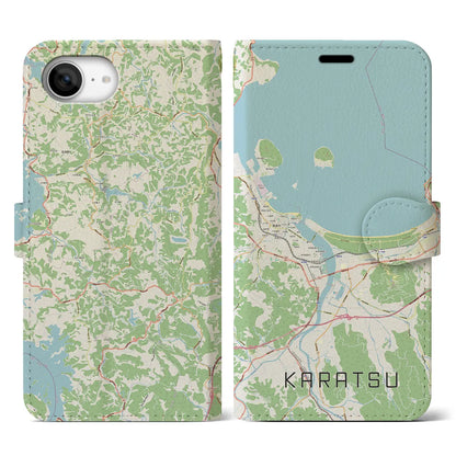 【唐津（佐賀県）】地図柄iPhoneケース（手帳タイプ）