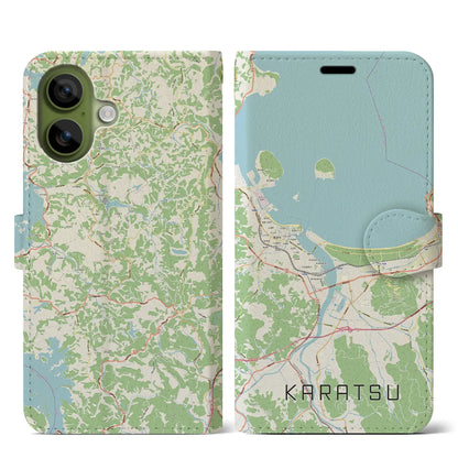 【唐津（佐賀県）】地図柄iPhoneケース（手帳タイプ）