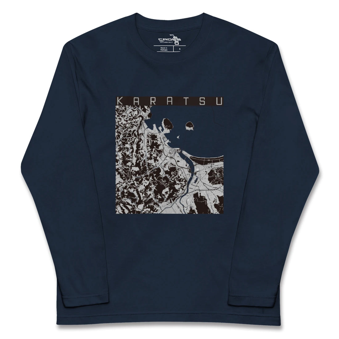 【唐津（佐賀県）】地図柄ロングスリーブTシャツ