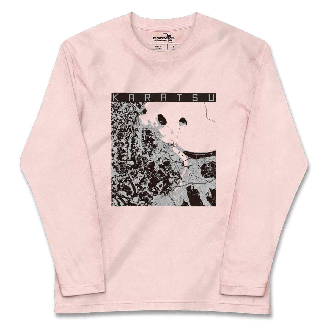 【唐津（佐賀県）】地図柄ロングスリーブTシャツ
