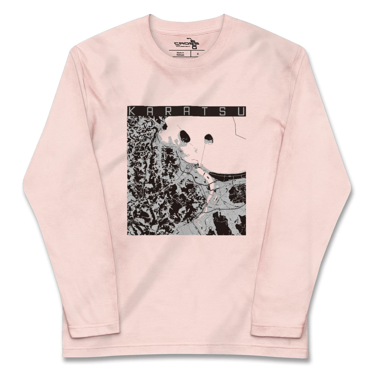 【唐津（佐賀県）】地図柄ロングスリーブTシャツ