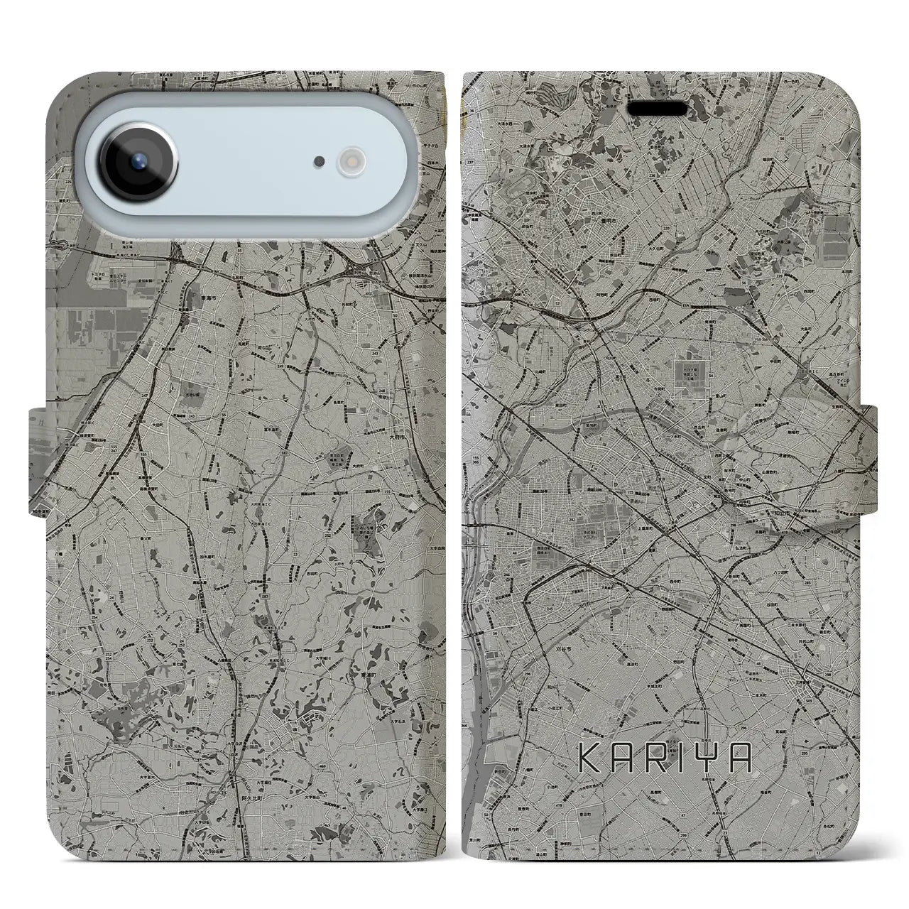 【刈谷（愛知県）】地図柄iPhoneケース（手帳タイプ）