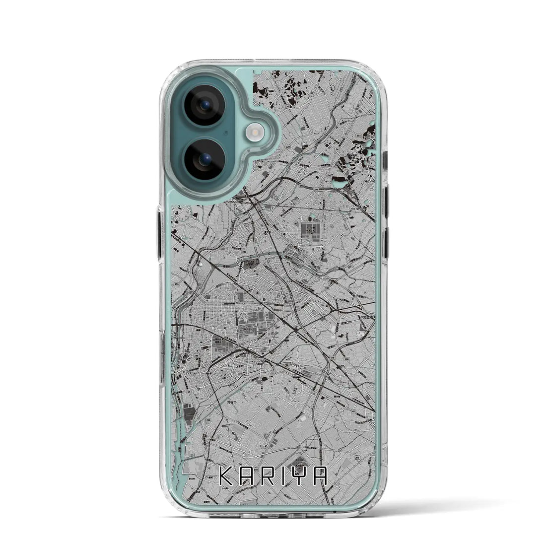 【刈谷（愛知県）】地図柄iPhoneケース（MagSafeタイプ）モノトーン・iPhone 16 Pro 用